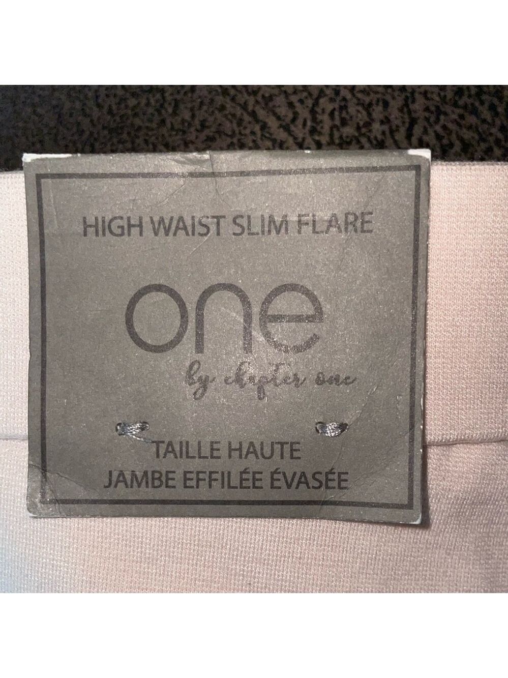 One by Chapter One Beige Slim Flare Pants Large | High-Waist NWT - Picture 5 of 8